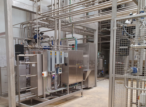 Production line for different dairy products